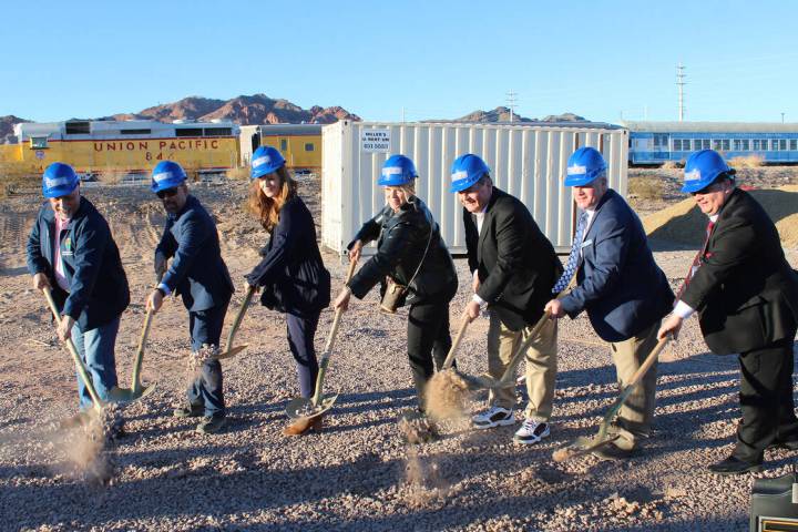 Ron Eland/Boulder City Review Around 100 invited guests attended the official groundbreaking la ...