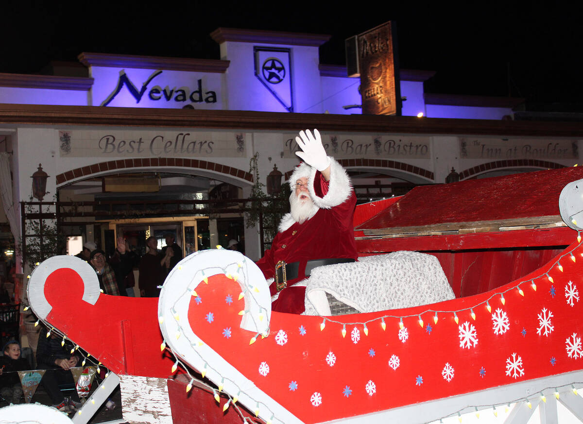 Per tradition, the man of the hour is always the last float in the parade, after flying in from ...