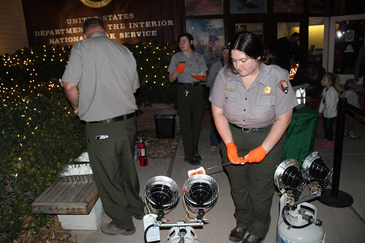 Employees from the National Park Service were providing free s’mores for hungry parade-goers.