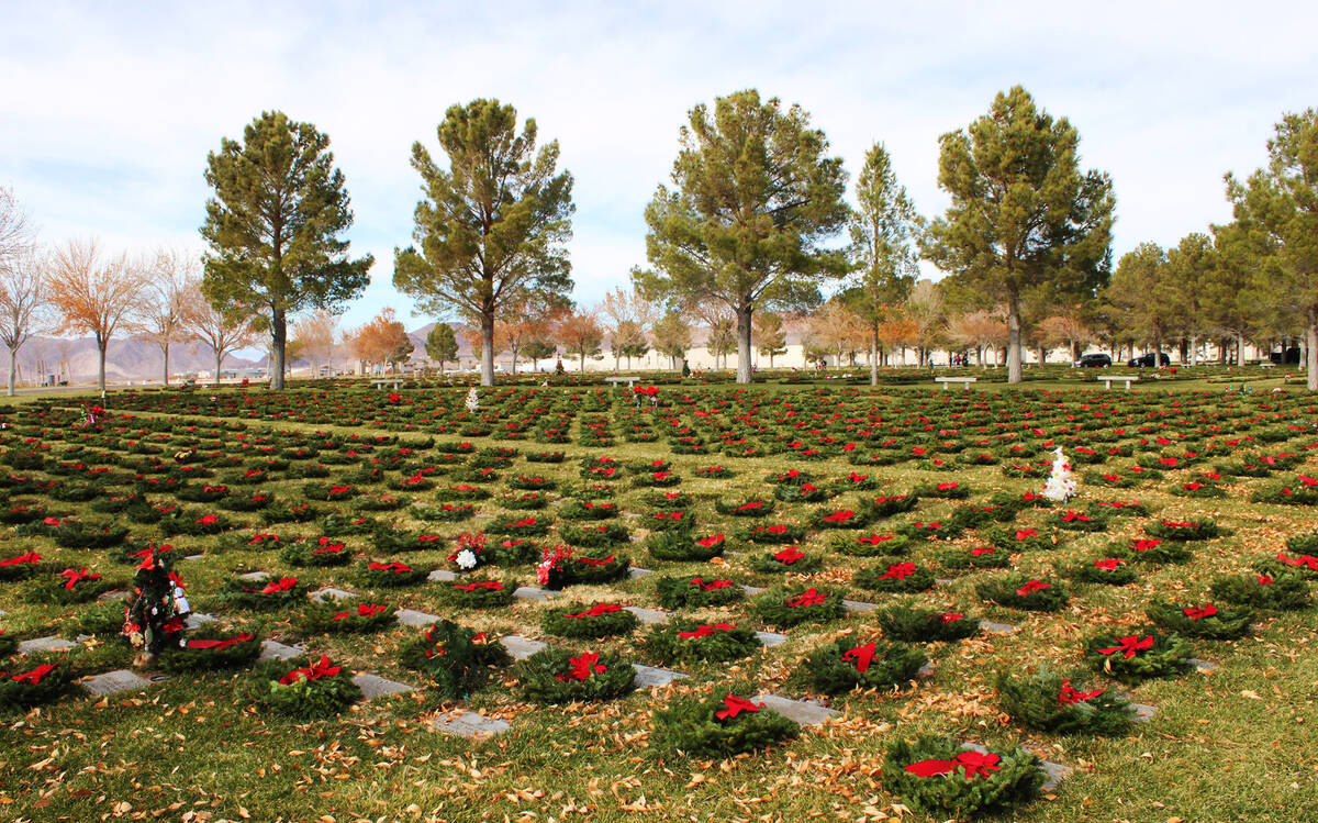 A view later in the day once all the wreaths had been placed.