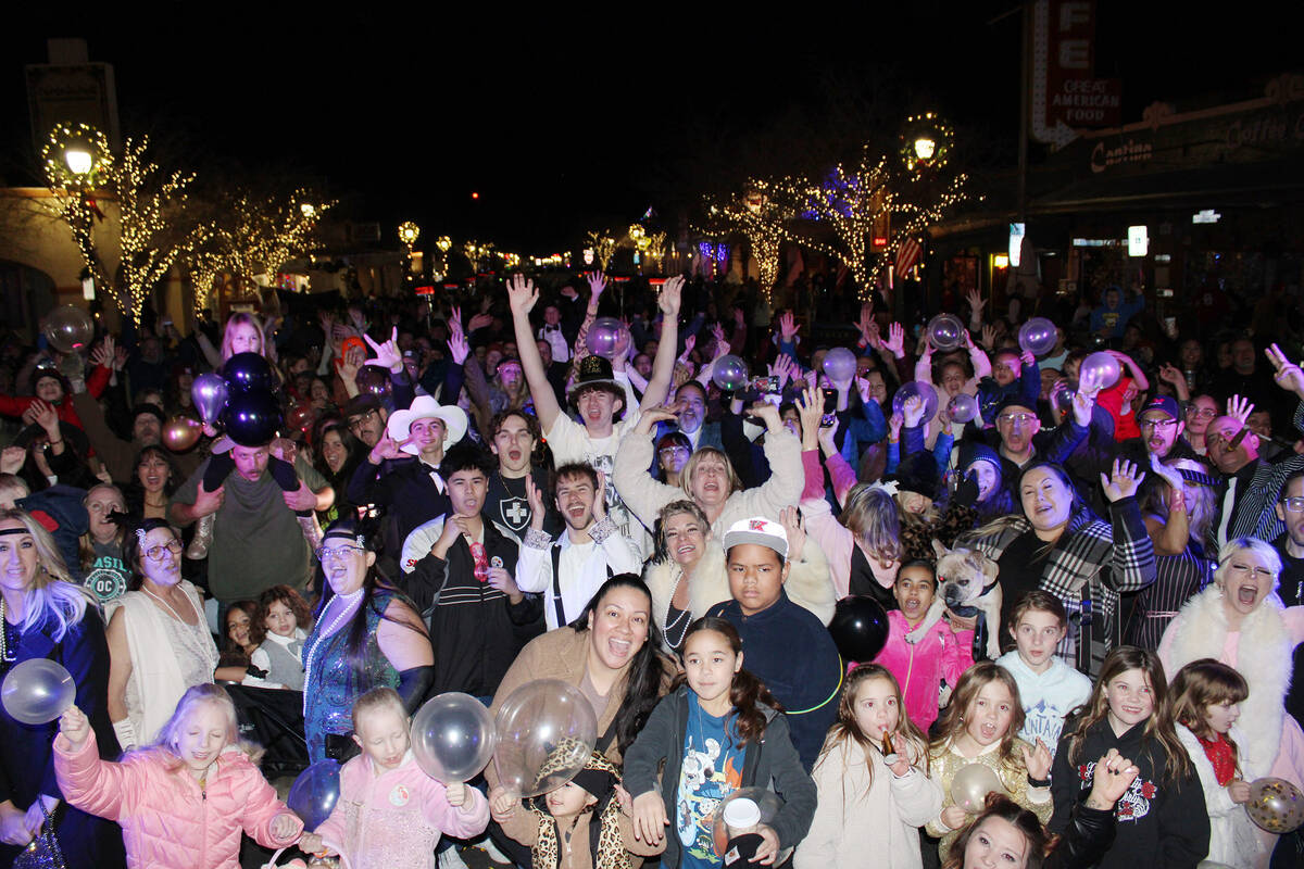 Revelers gathered near the stage during the New York countdown to the new year.