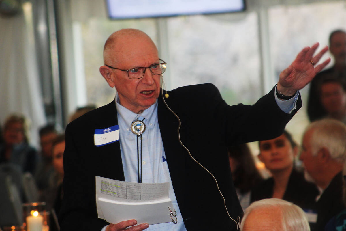 Ron Eland/Boulder City Review Mayor Joe Hardy speaks at the State of the City event on Jan. 16.