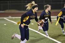 Robert Vendettoli/Boulder City Review Makayla Nelson rushes up field against Doral Academy on D ...