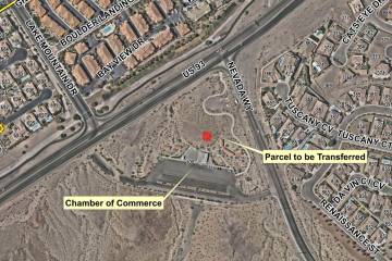 Courtesy image Overhead view of the land given to the Boulder City Chamber of Commerce Foundati ...