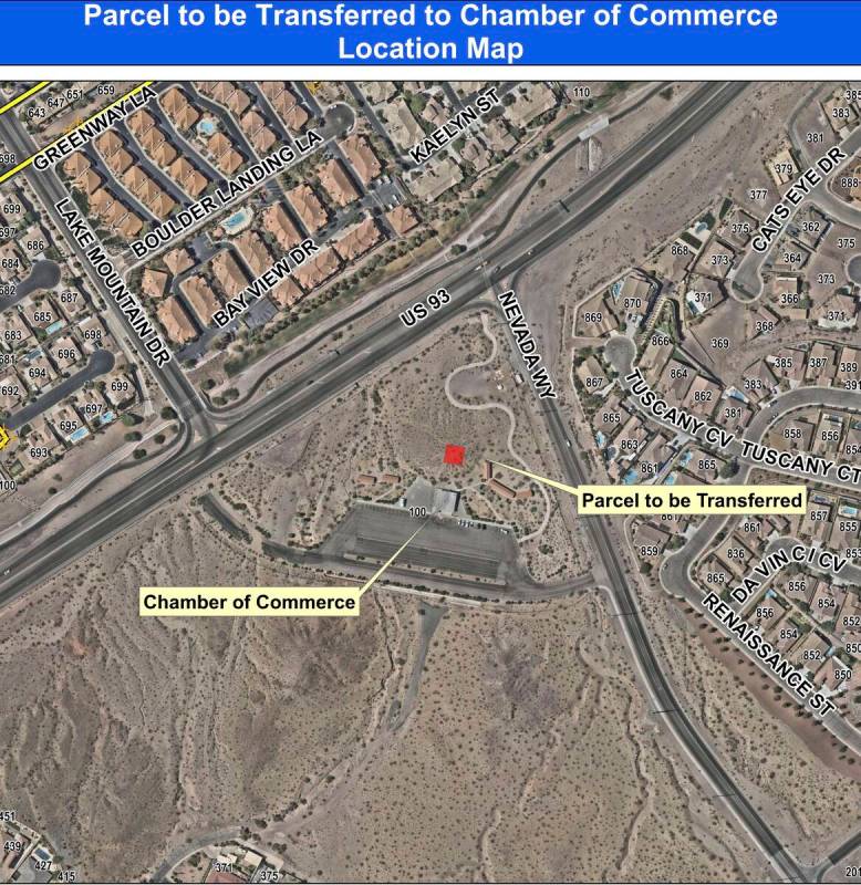 Courtesy image Overhead view of the land given to the Boulder City Chamber of Commerce Foundati ...