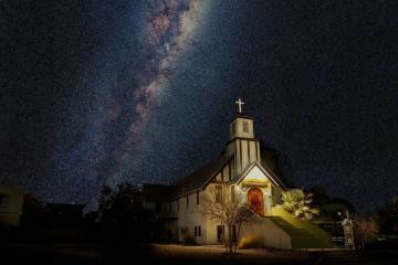 Bill Bruninga/Special to the Review The Milky Way seen above Boulder City taken outside of St. ...