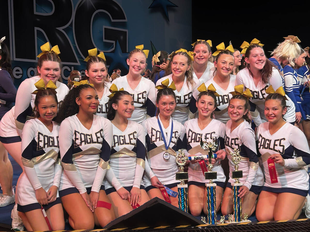 Photo courtesy Boulder City High School The BCHS cheerleading team was all smiles over the week ...