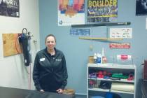 Ian Cruz/Boulder City Review Boulder City High School head athletic trainer Katie Harrison insi ...