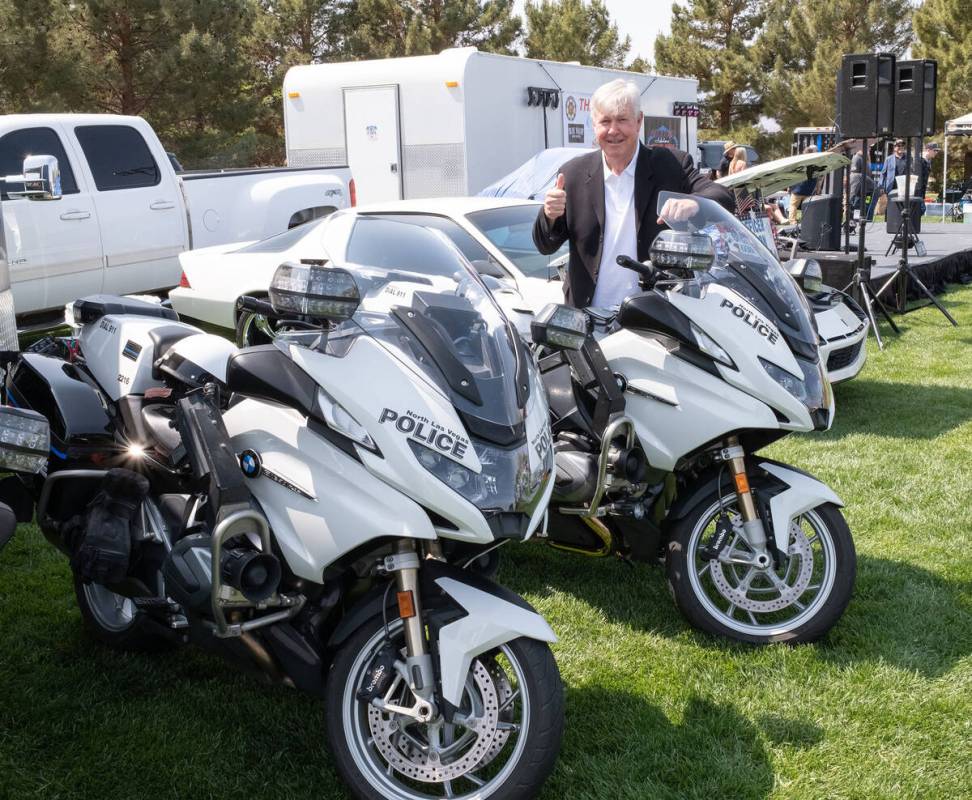 Photos by Ian Cruz/Boulder City Review Actor Larry Wilcox poses in front of North Las Vegas Pol ...
