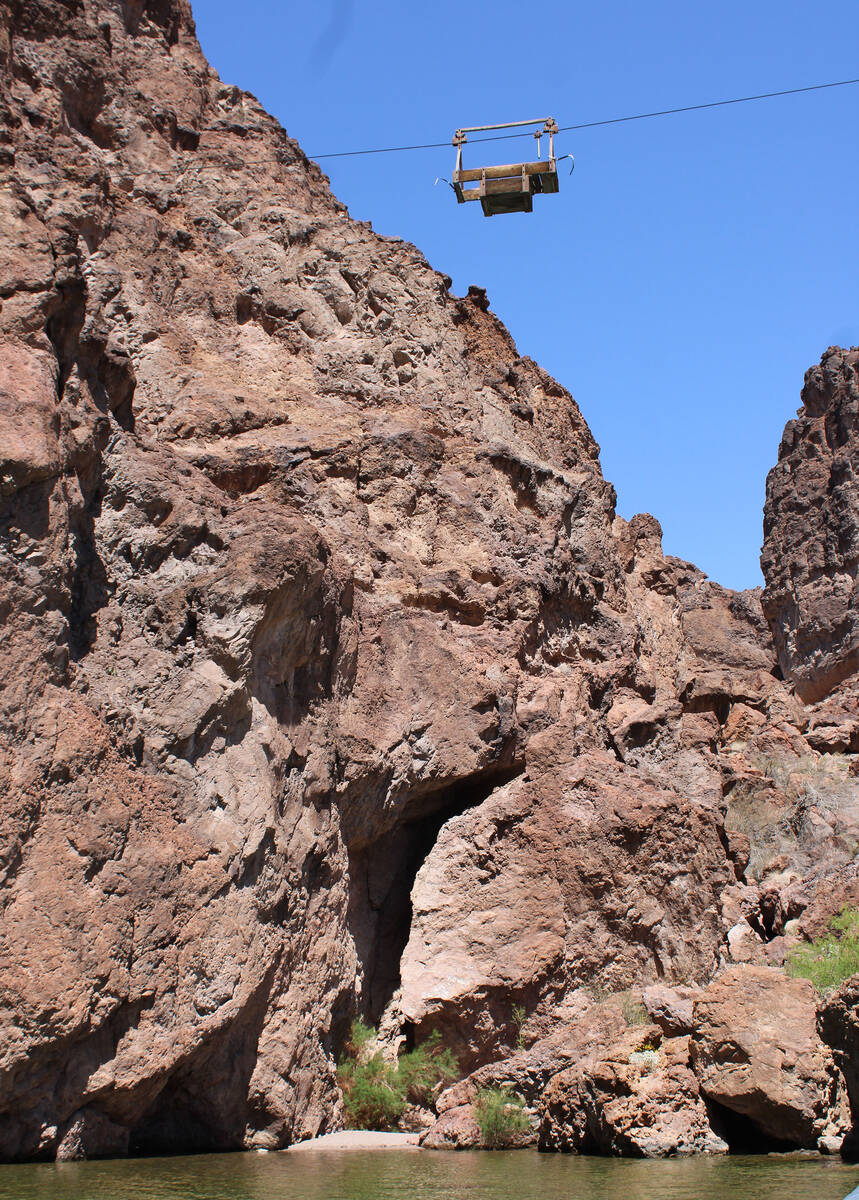 One of two hand carts used by Hoover Dam workers still remain along the river between Hoover Da ...