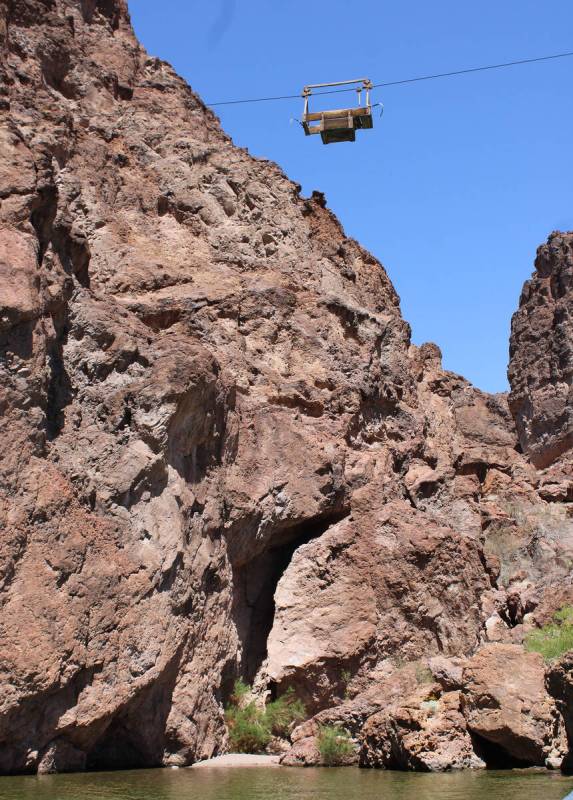 One of two hand carts used by Hoover Dam workers still remain along the river between Hoover Da ...