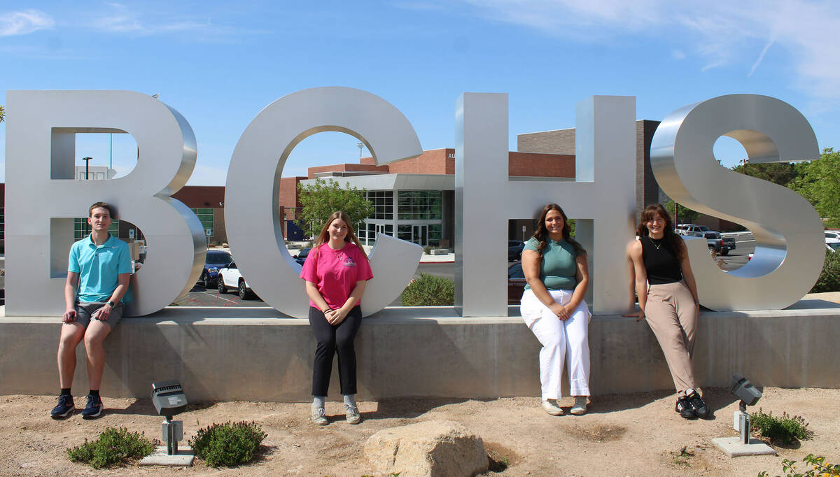 Ron Eland/Boulder City Review This year's top students at Boulder City High School are, from le ...