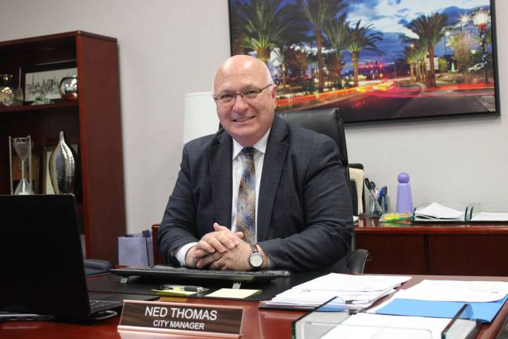 Ron Eland/Boulder City Review New City Manager Ned Thomas in his office at City Hall.