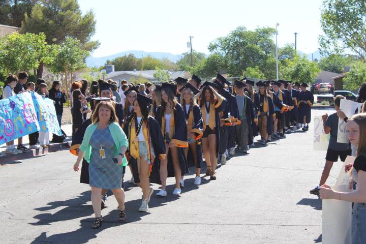 Ron Eland/Boulder City Review BCHS Principal Amy Wagner, who created the Grad Walk 10 years ago ...