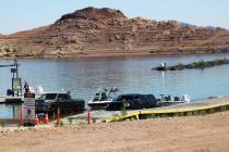 Ron Eland/Boulder City Review A pair of boaters launch this past Friday morning at Hemenway Har ...