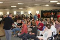 Ron Eland/Boulder City Review Public Works Director Gary Poindexter, left, discusses the city's ...