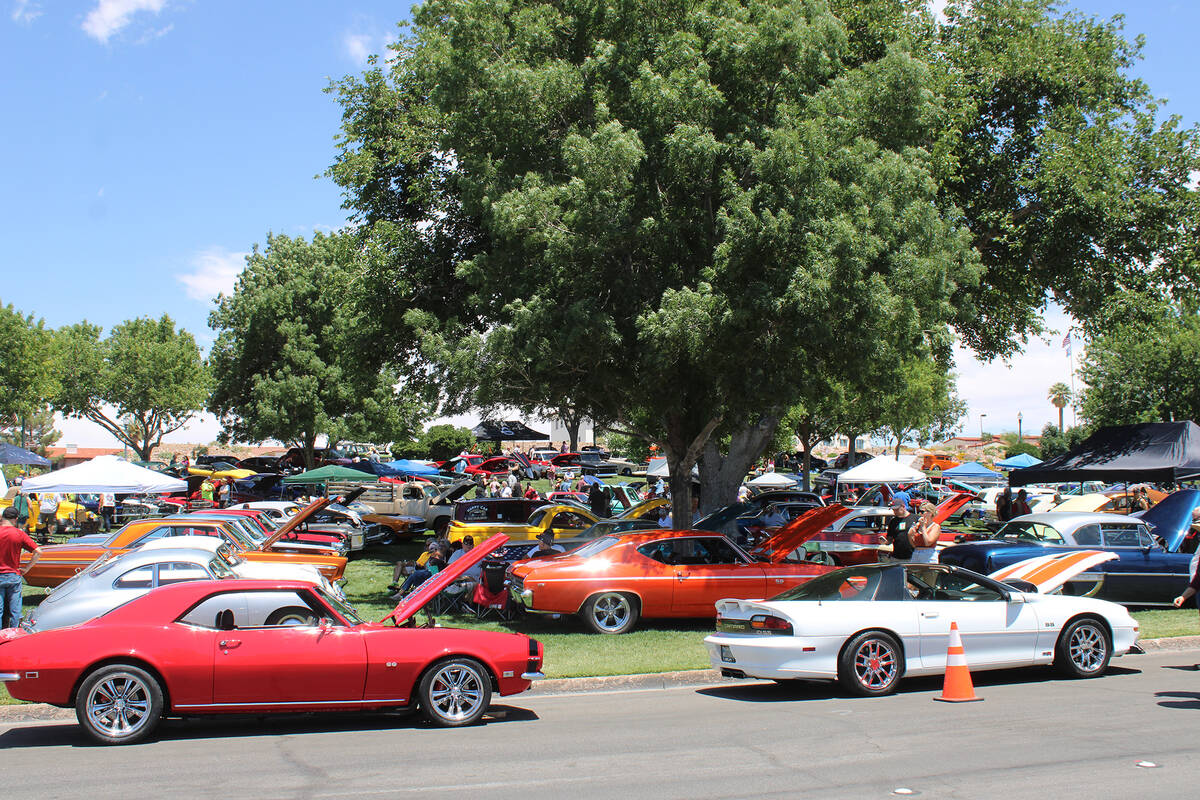 Vehicles of all ages were on displahy at Wilbur Square for attendees to enjoy.