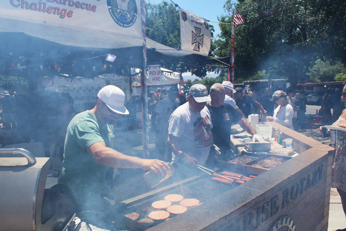 Ron Eland/Boulder City Review A little smoke didn't stop many of the thousands in attendance fr ...