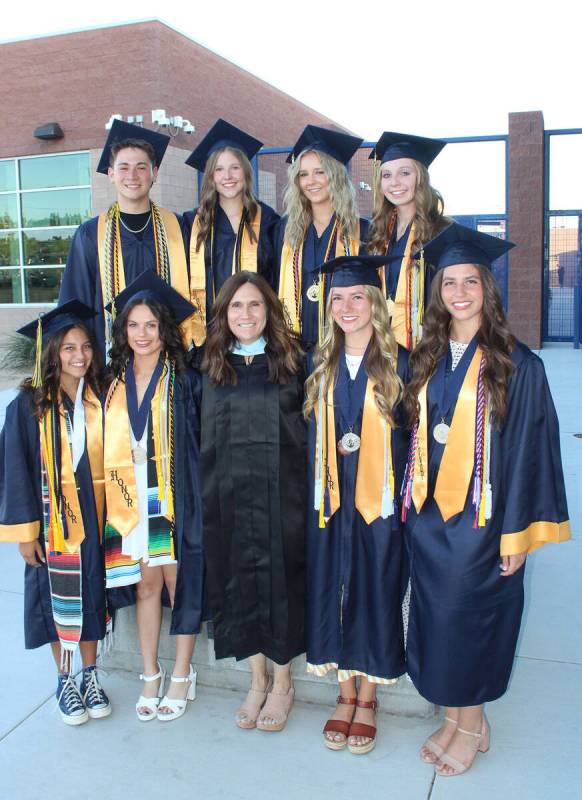 Ron Eland/Boulder City Review Cheryl Herr was joined just prior to the graduation ceremony with ...
