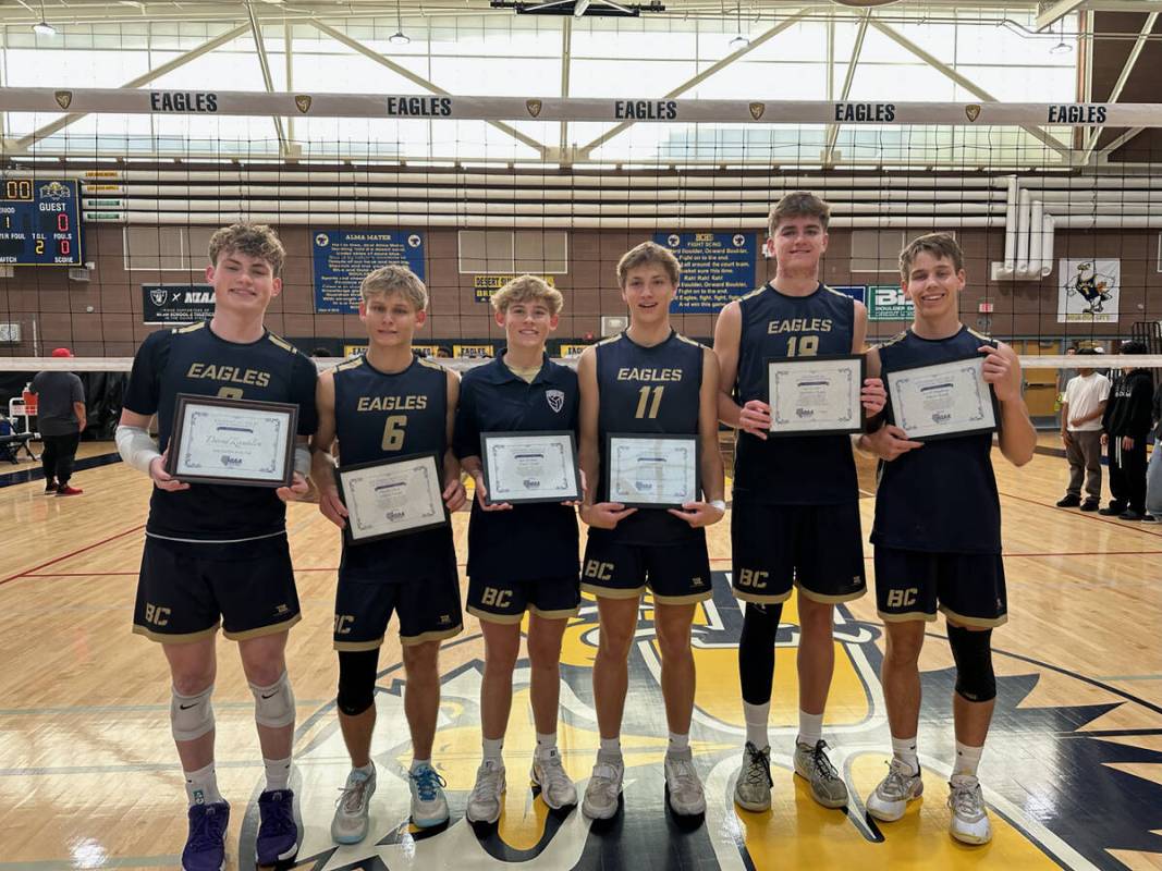 Photo courtesy Rachelle Huxford Rewarding their hard work and dedication, six members of the B ...