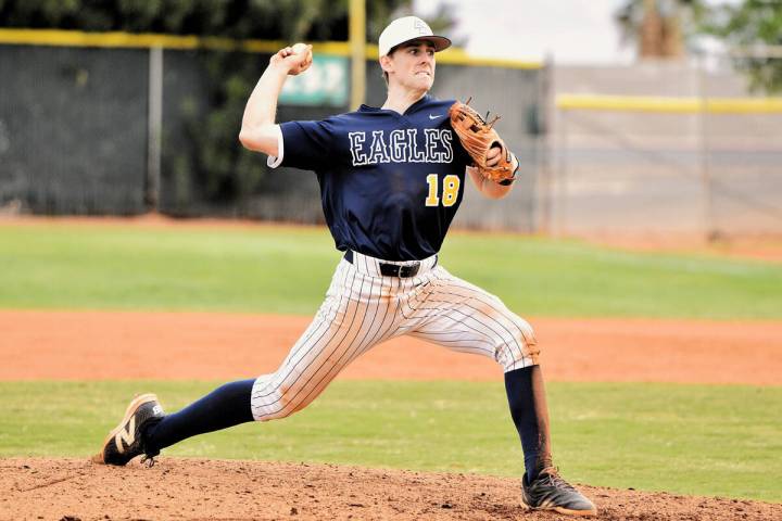 Robert Vendettoli/Boulder City Review Starting pitcher Steven Uszynski throws a strike against ...