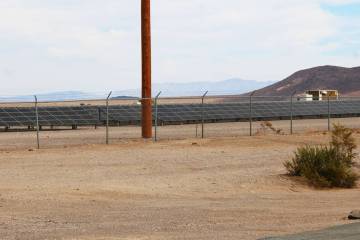 Ron Eland/Boulder City Review One of the solar fields in the Eldorado Valley. Boulder City leas ...