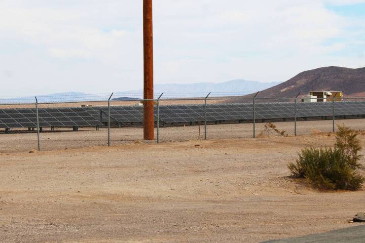Ron Eland/Boulder City Review One of the solar fields in the Eldorado Valley. Boulder City leas ...