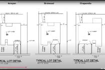 Screenshot Three of the lot plans put forward by Toll Brothers. While planned setbacks range fr ...