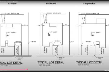 Screenshot Three of the lot plans put forward by Toll Brothers. While planned setbacks range fr ...