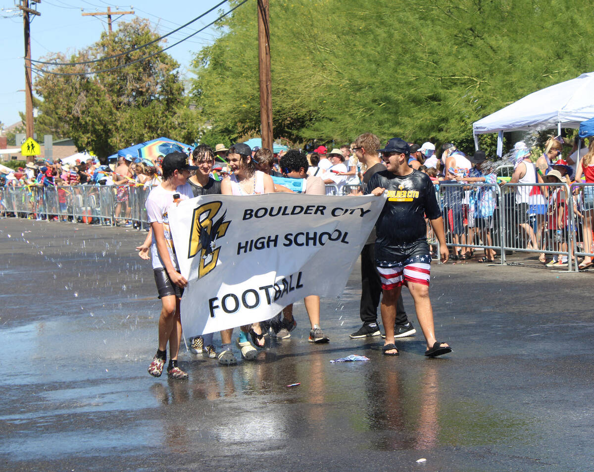 The water zone is always the most popular spot along the parade route.