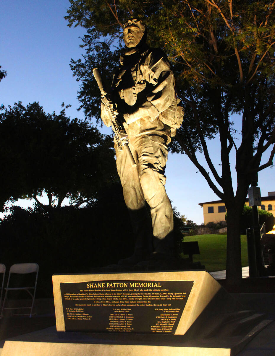 Ron Eland/Boulder City Review Saturday, a huge crowd turned out for the unveiling of the Shane ...