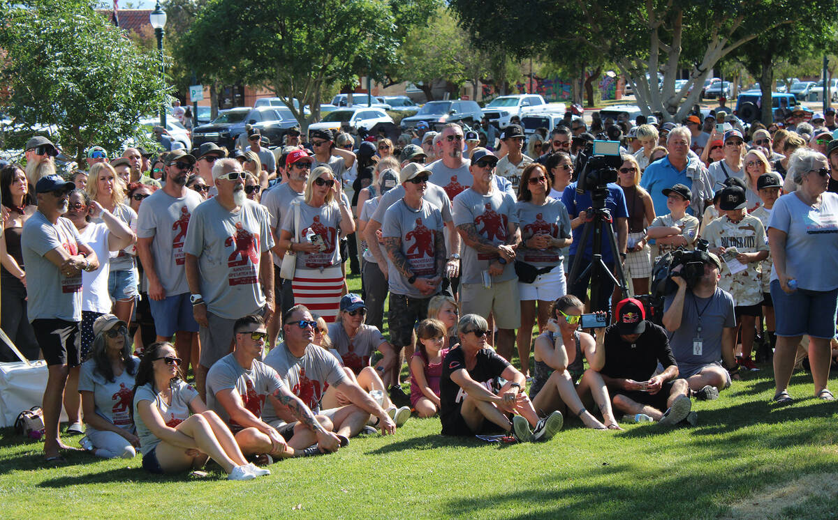 Ron Eland/Boulder Ciity Review Many in the crowd Saturday donned 20th anniversary shirts sold b ...