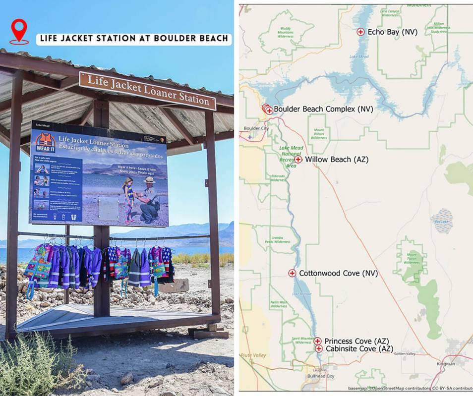 Image courtesy LMNRA There are several lifejacket stations within the Lake Mead National Recrea ...