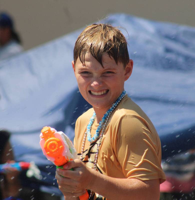 The look of determination could be found on the faces of many of those in the wet zone.