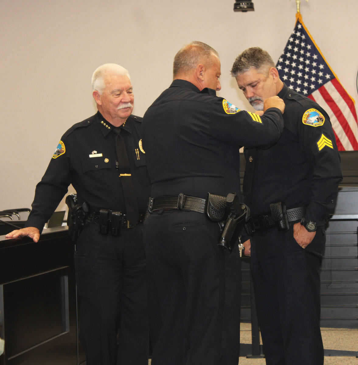 Ron Eland/Boulder City Review BCPD officer Bret Hood was recently promoted to the position of s ...