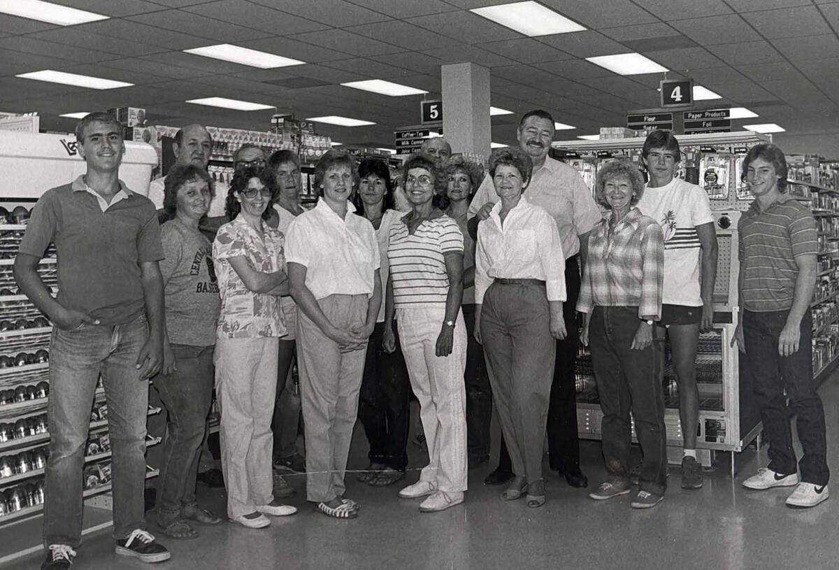 Photo courtesy Boulder City/Hoover Dam Museum Central Market staff following the reopening of t ...
