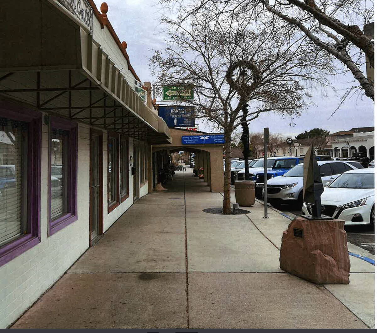 Courtesy image A photo submitted with the original 2022 application shows the old awning, which ...