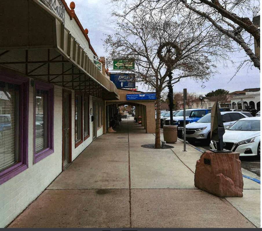 Courtesy image A photo submitted with the original 2022 application shows the old awning, which ...