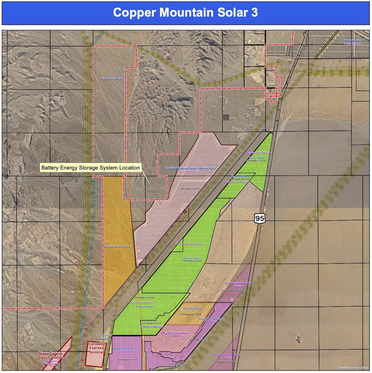 Courtesy image Map showing location of the Copper Mountain 3 development.