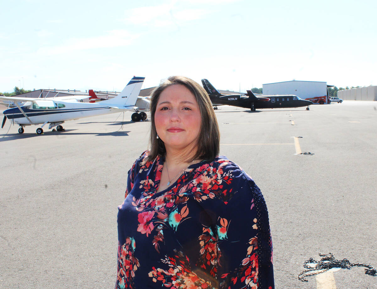 Ron Eland/Boulder City Review Boulder City Airport Manager Marissa Adou is excited about a cont ...