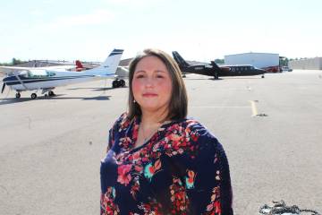 Ron Eland/Boulder City Review Boulder City Airport Manager Marissa Adou is excited about a cont ...