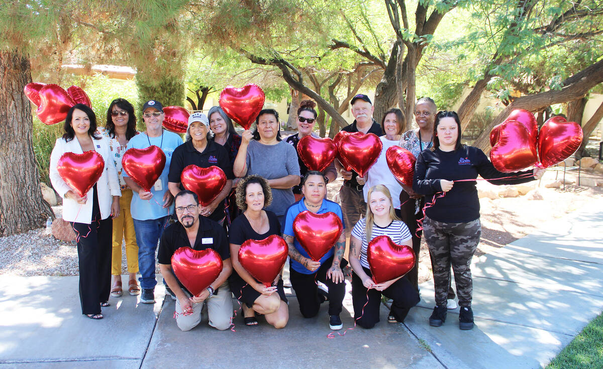 Ron Eland/Boulder City Review St. Jude's Ranch for Children CEO Dr. Christina Vela, far left, w ...