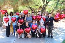 Ron Eland/Boulder City Review St. Jude's Ranch for Children CEO Dr. Christina Vela, far left, w ...