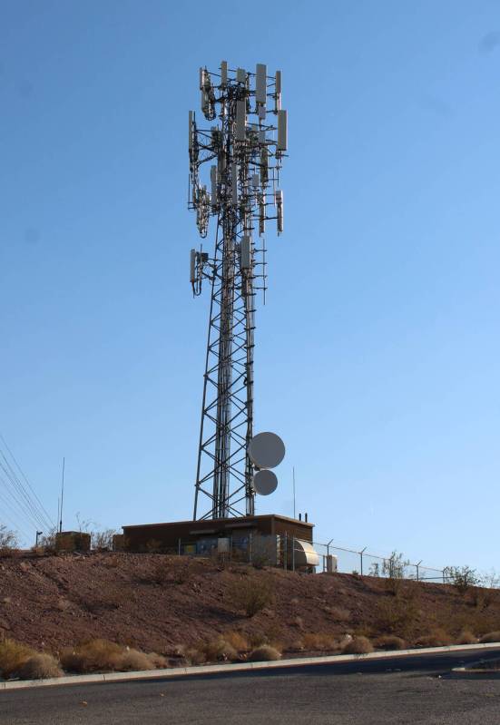 Ron Eland/Boulder City Review A cellular tower off of Industrial Road. These kinds of towers ar ...