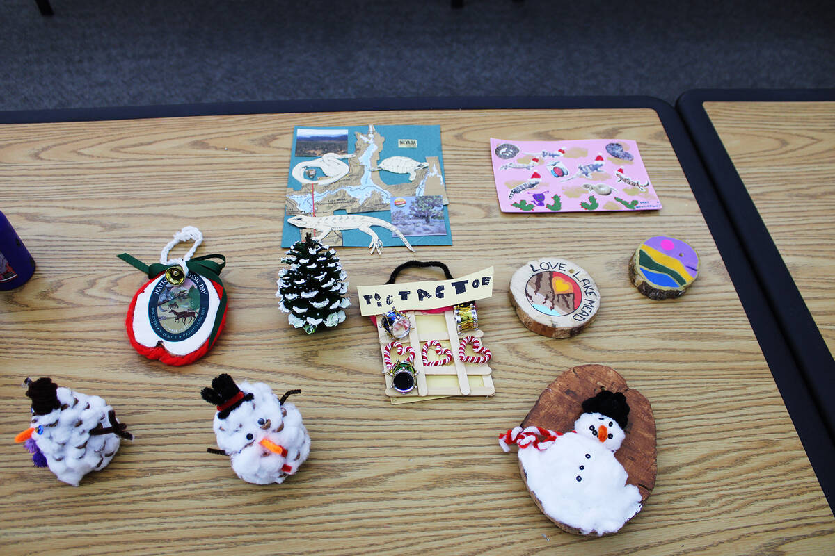 A few of the ornaments from last week's event that will be sent to be placed on the Christmas t ...