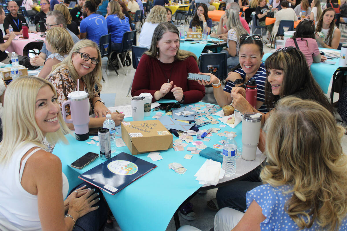 Ron Eland/Boulder City Review Teachers from Andrew Mitchell Elementary were among those who ass ...