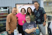 Ron Eland/Boulder City Review Bill Strachan, sitting, has been teaching for more than 42 years, ...