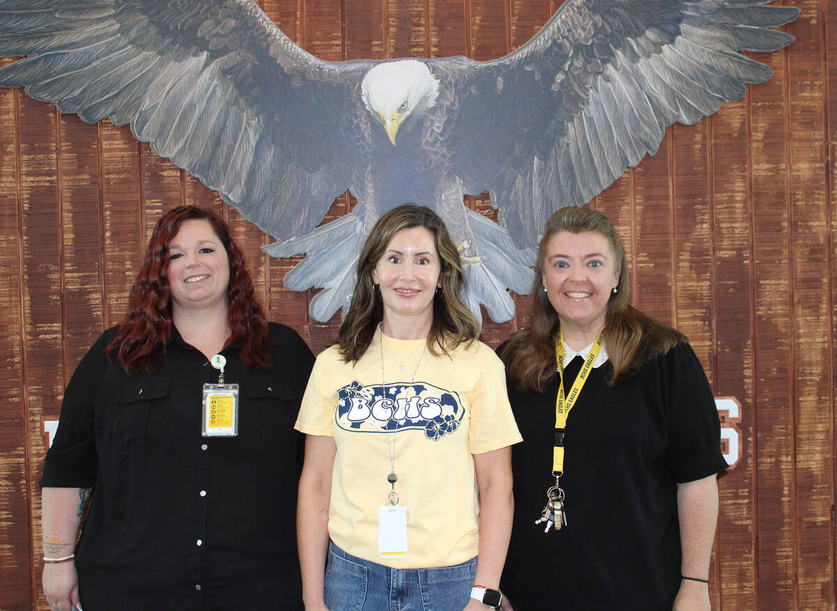New BCHS staff include, from left, Katrina Carson, Jeanine Young and Sarah Panariso.