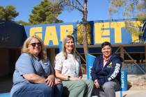 Garrett Junior High's new staff, from left, Christina O'Keeffe, Kelley Englestead, Monica Chavez.