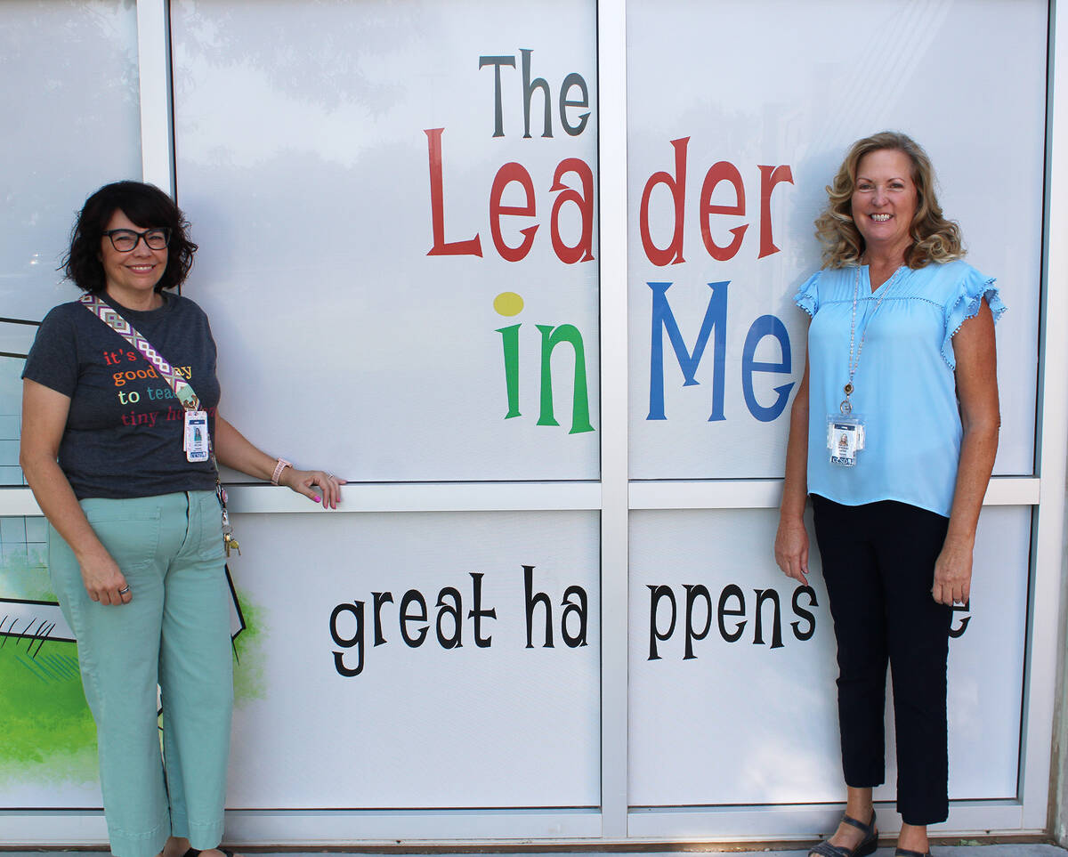 New staff at Andrew Mitchell Elementary include, from left, Carrie Record and Deborah Hayes.